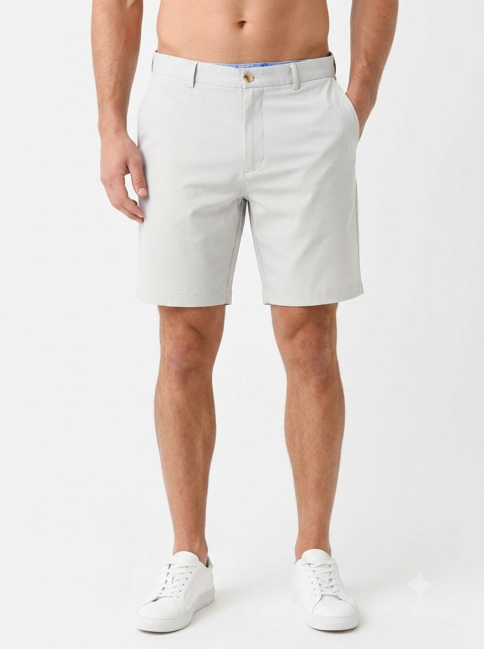 Peter Millar Salem Performance Shorts Mens 36 British Gray Flat Front Classic
